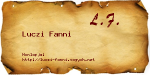 Luczi Fanni névjegykártya
